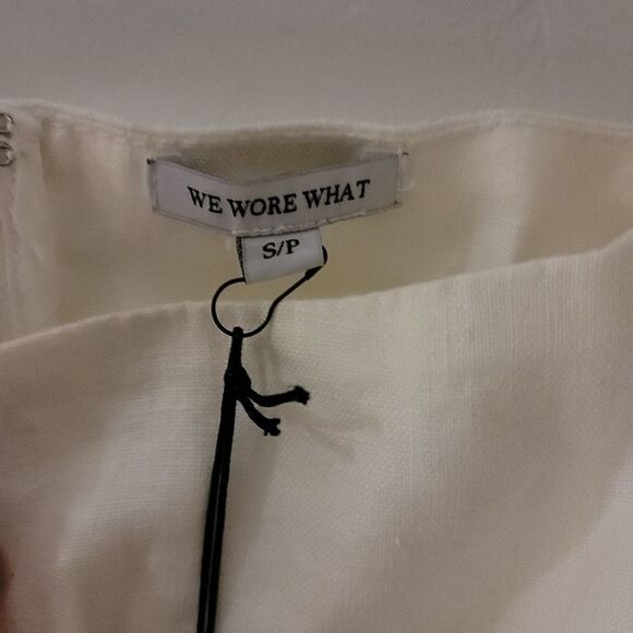 Weworewhat Smocked Romper, Linen white Size S - Picture 5 of 15